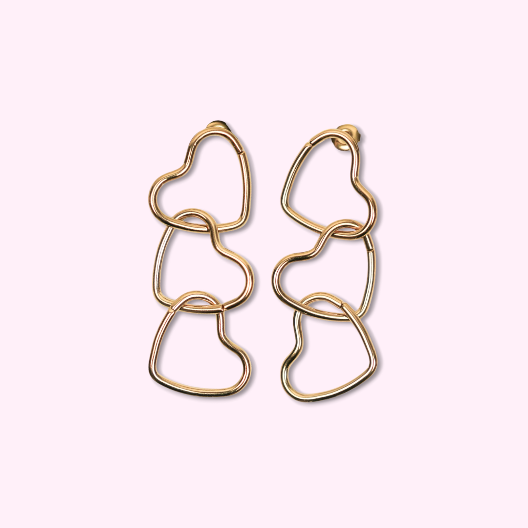 Clip oorbellen Candy Hearts