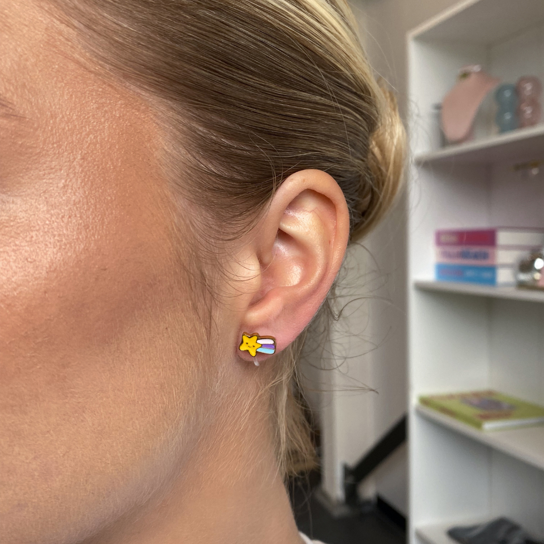 Star Falling Clip Oorbellen