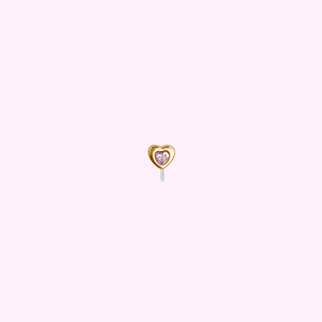 Clip oorbel Princess Heart Pink
