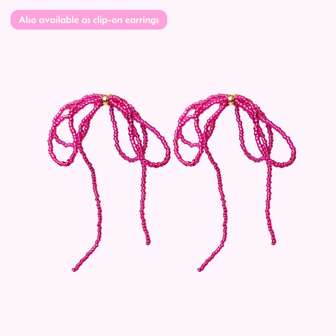 Party Bow Pink Oorbellen