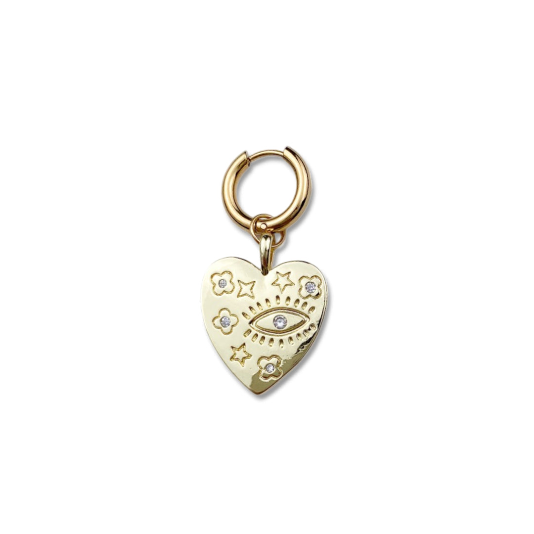 Sparkling Heart Oorbel