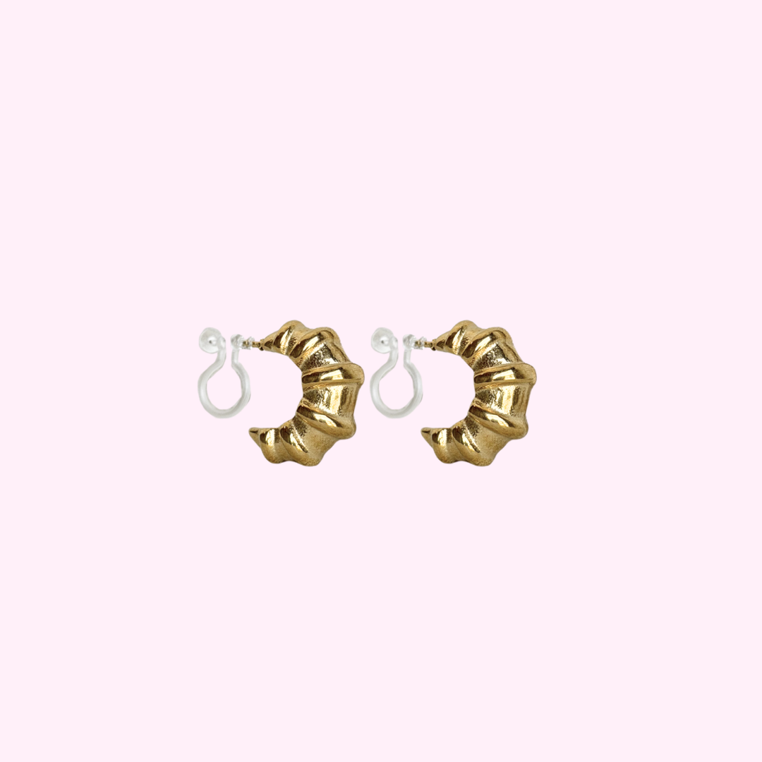 Baguette Hoops Clip Oorbellen