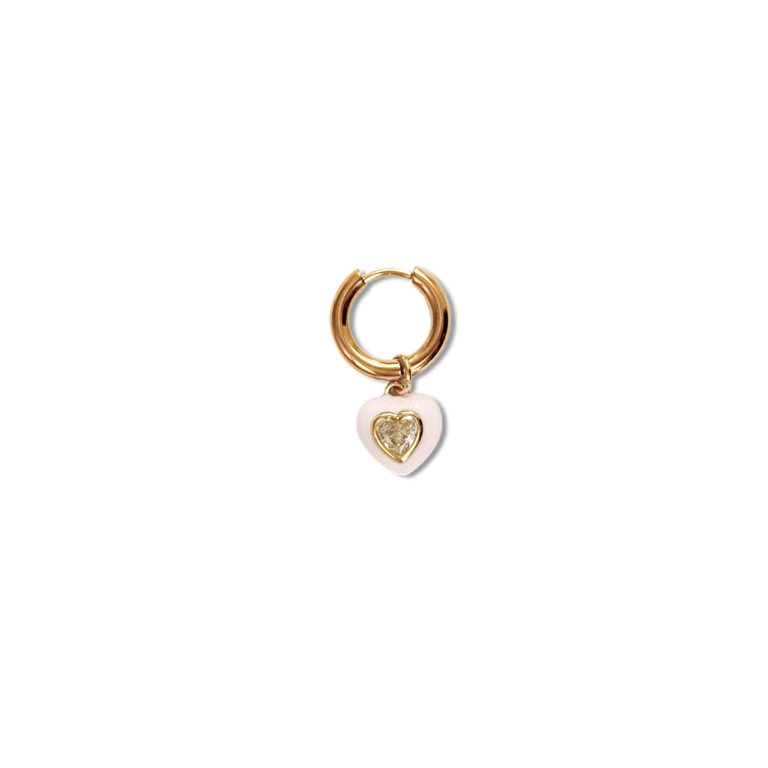Little Pink Heart Oorbel