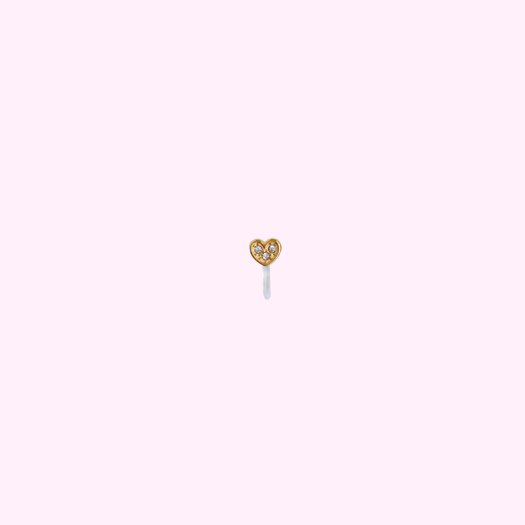 Clip oorbel Little Glitter Heart