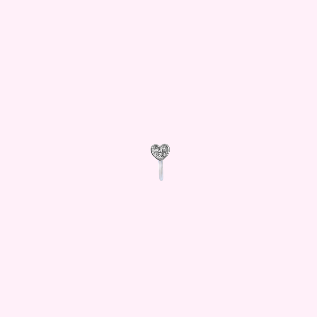 Clip oorbel Little Glitter Heart