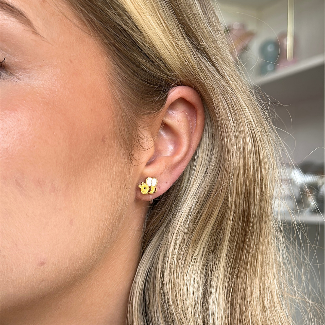 Honey Bee Clip Oorbellen