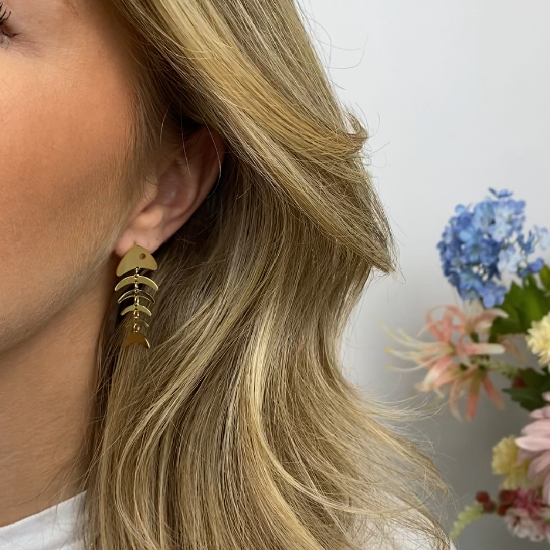 Clip oorbellen Golden Guppy