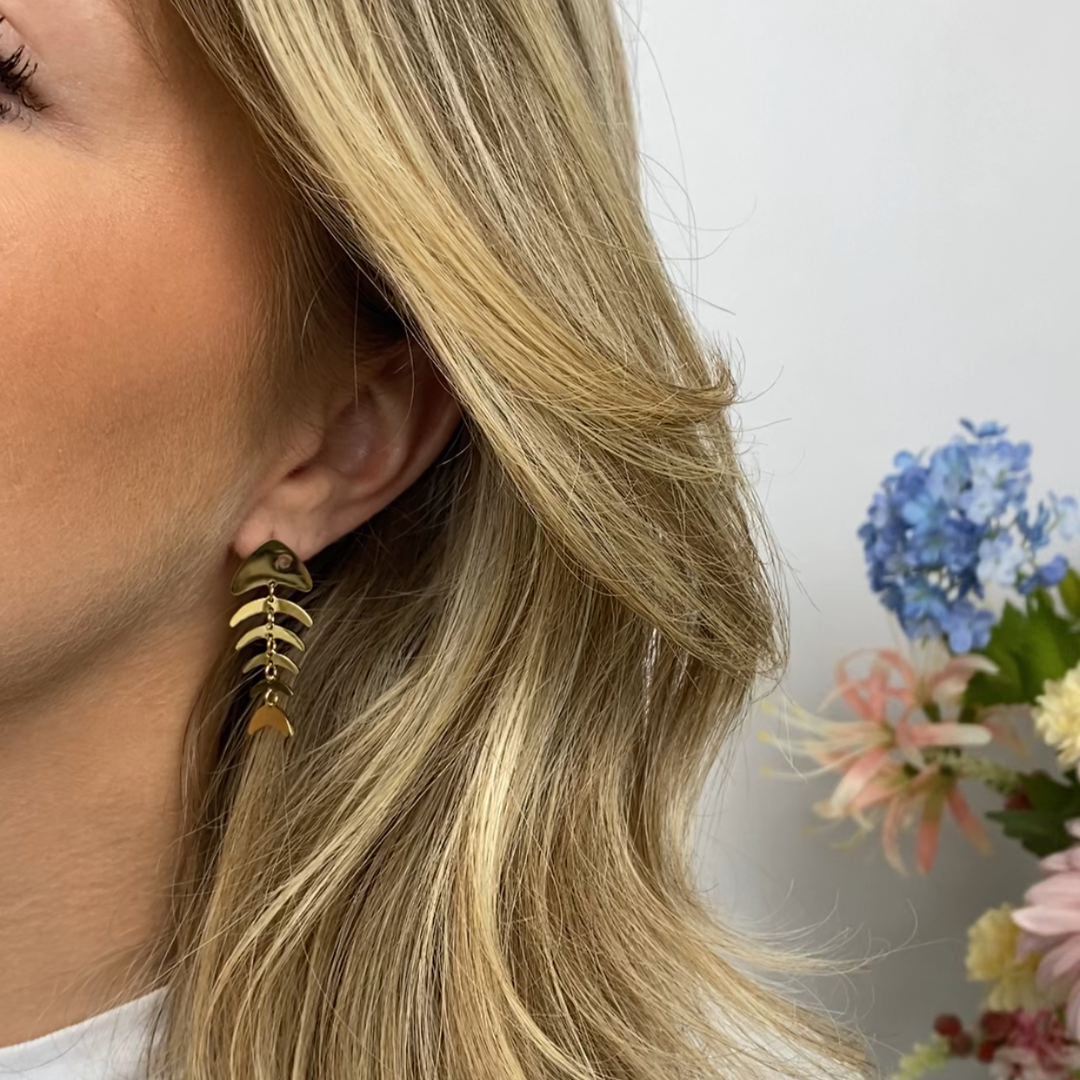 Clip oorbellen Golden Guppy