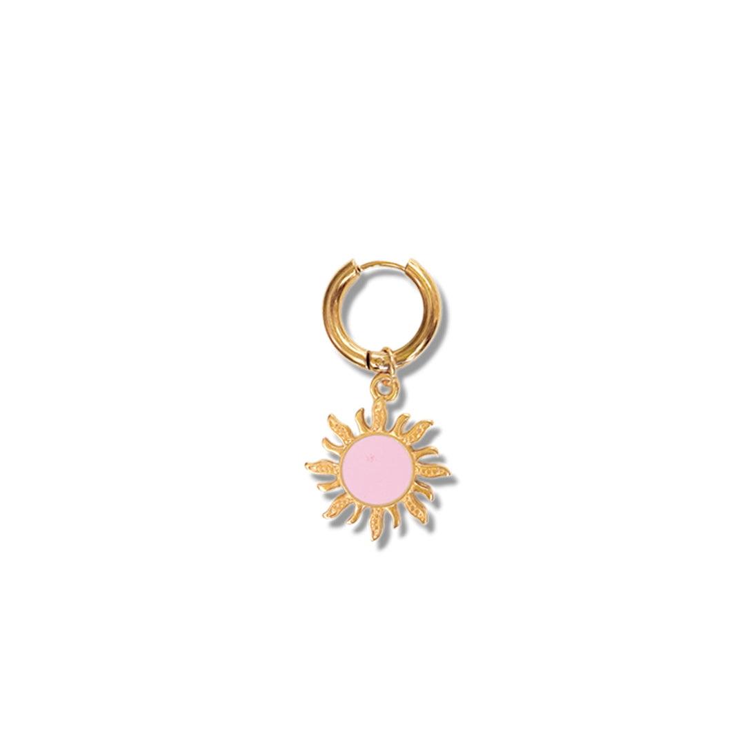 Sunny Side Light Pink oorbel