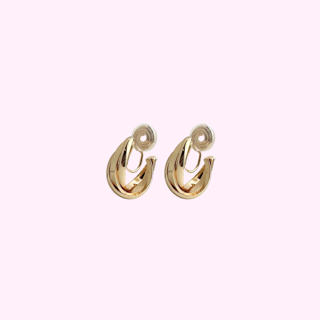 Twisted Hoop Clip Oorbellen