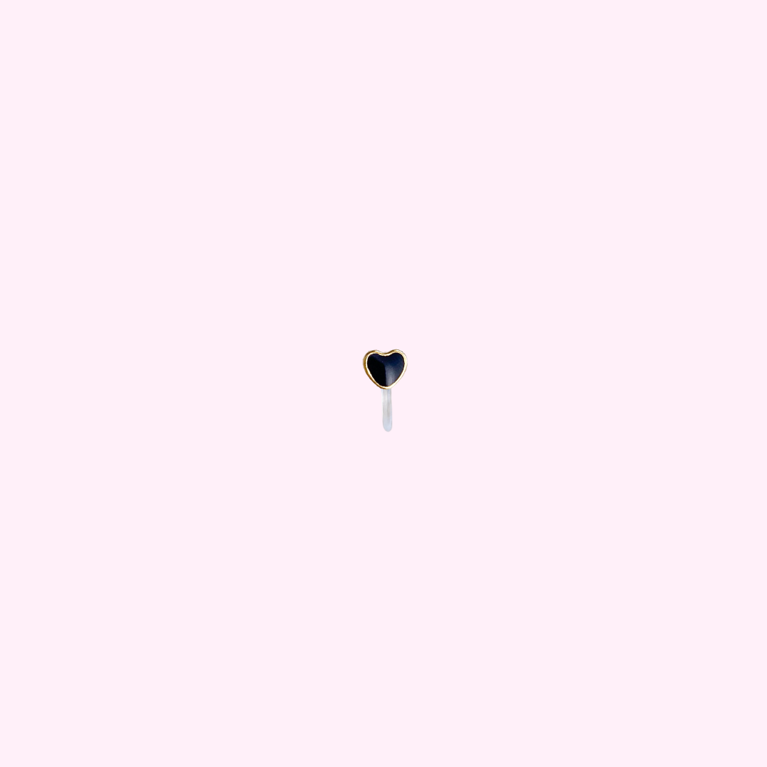 Clip oorbel Little Black Heart