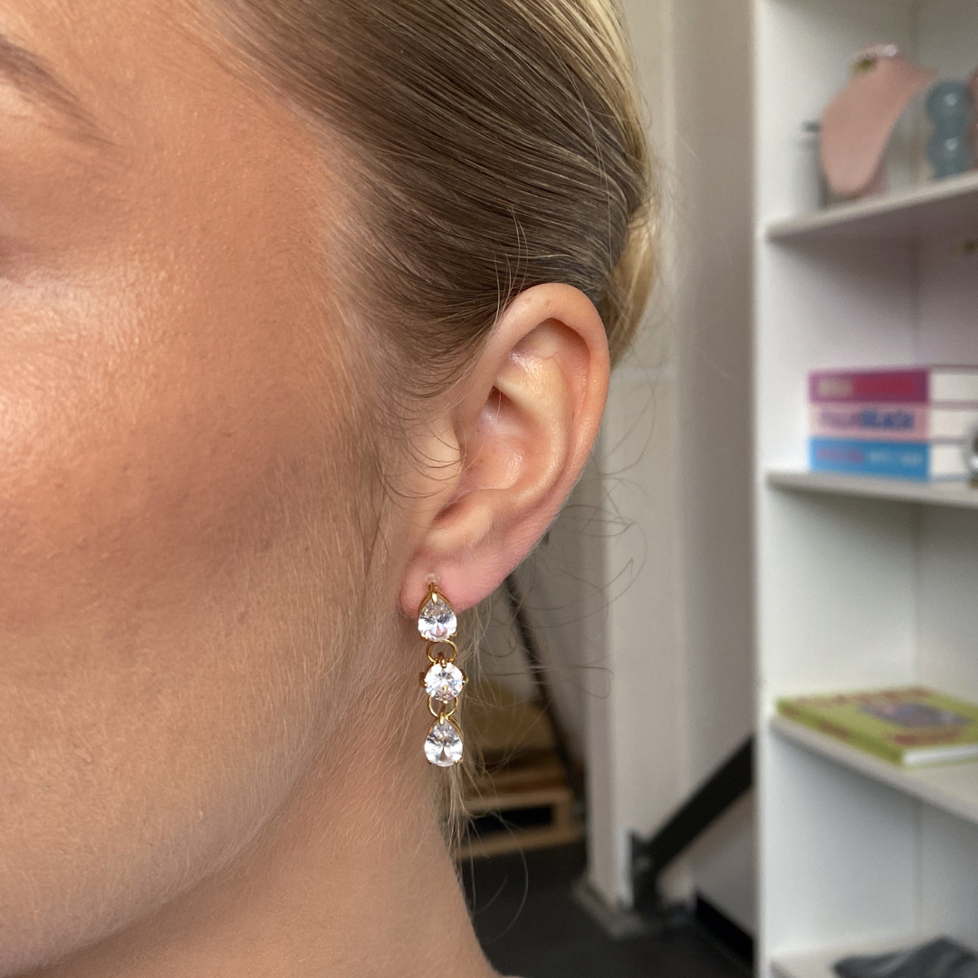Glitter Rain Clip Oorbellen