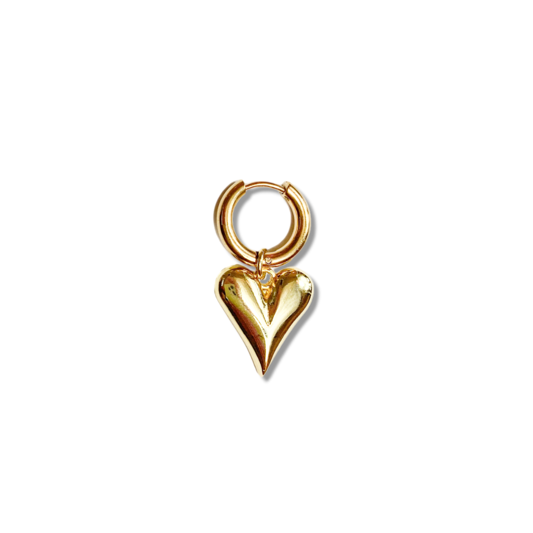 Golden Heart Oorbel