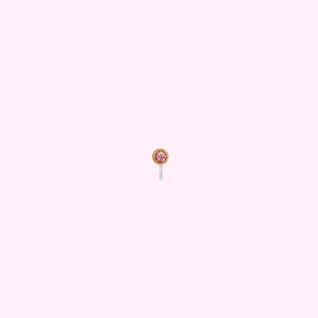 Clip oorbel Little pink Diamond