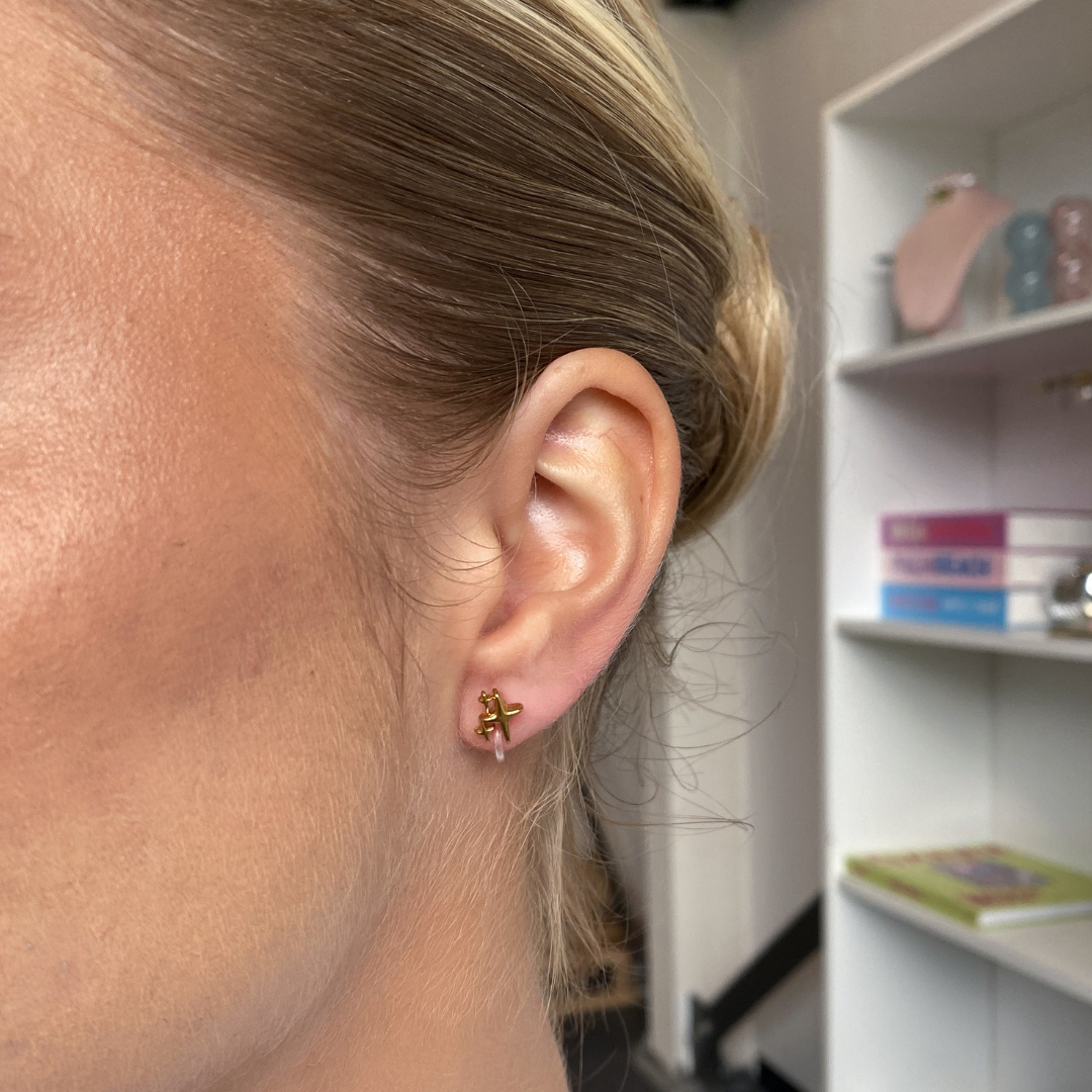 Golden Twinkle Clip Oorbellen
