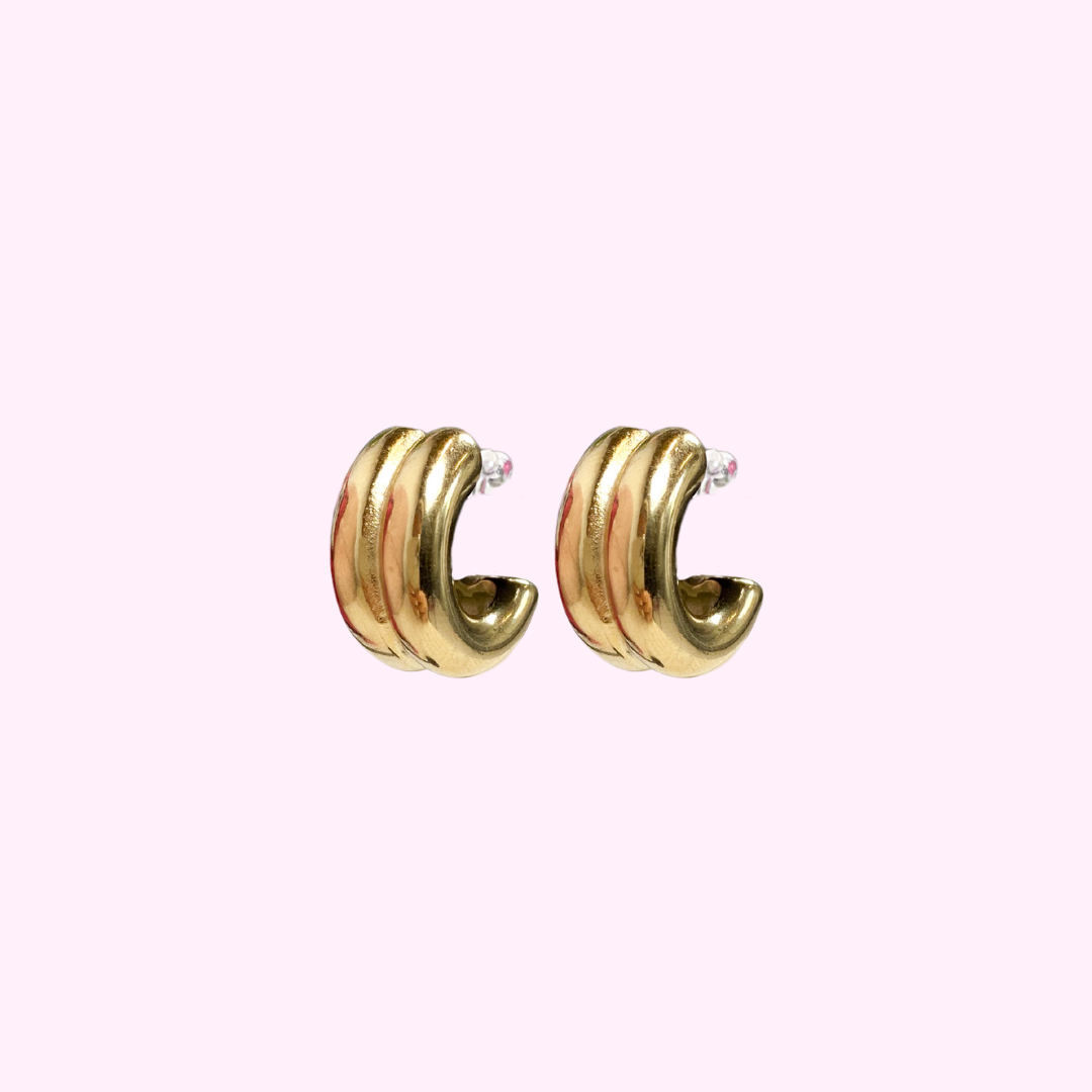 Clip oorbellen Double Hoop