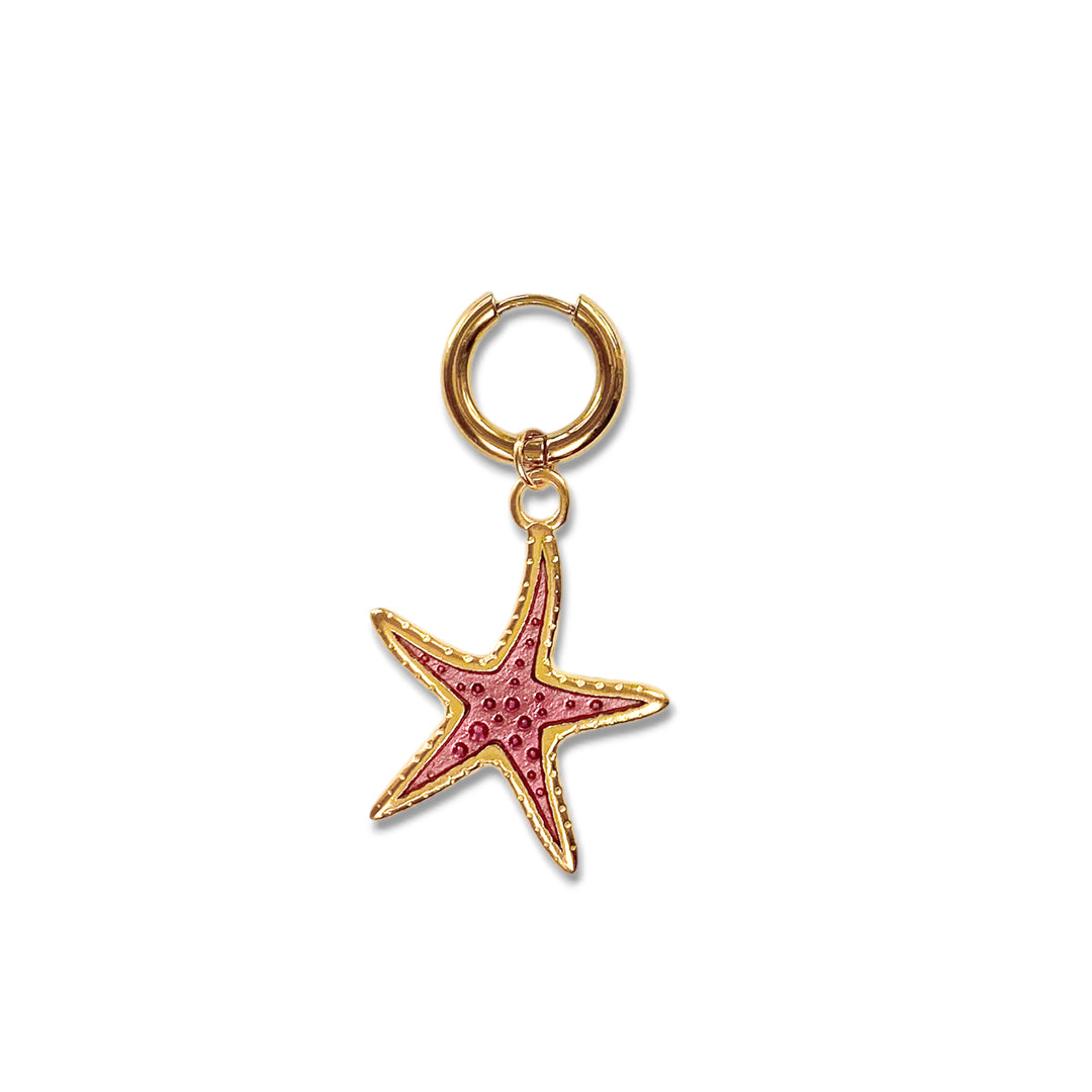 Brown Seastar Oorbel