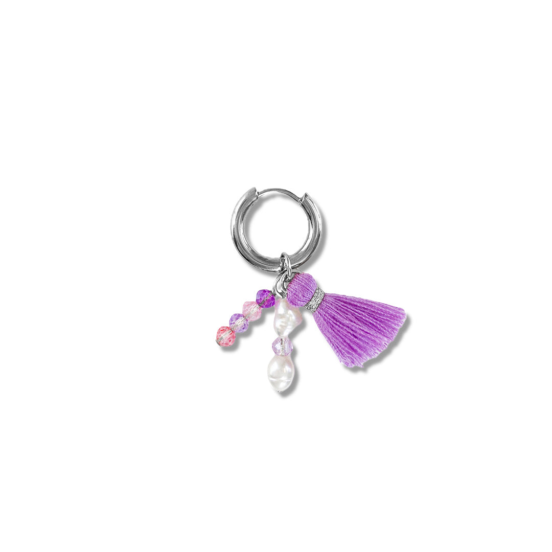 Purple Mix Oorbel
