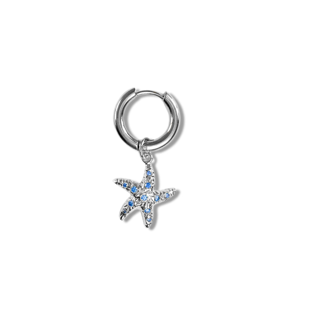 Shiny Starfish Oorbel