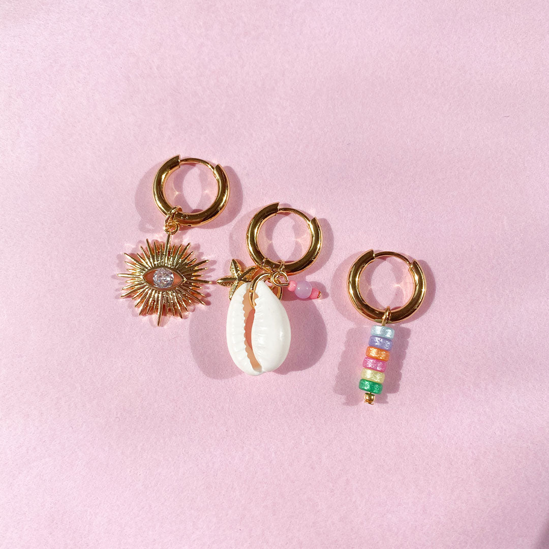 Material Eye Oorbel
