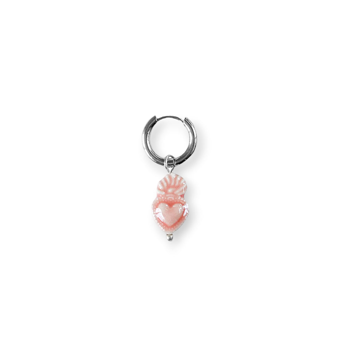 Fiësta Heart Oorbel Pink