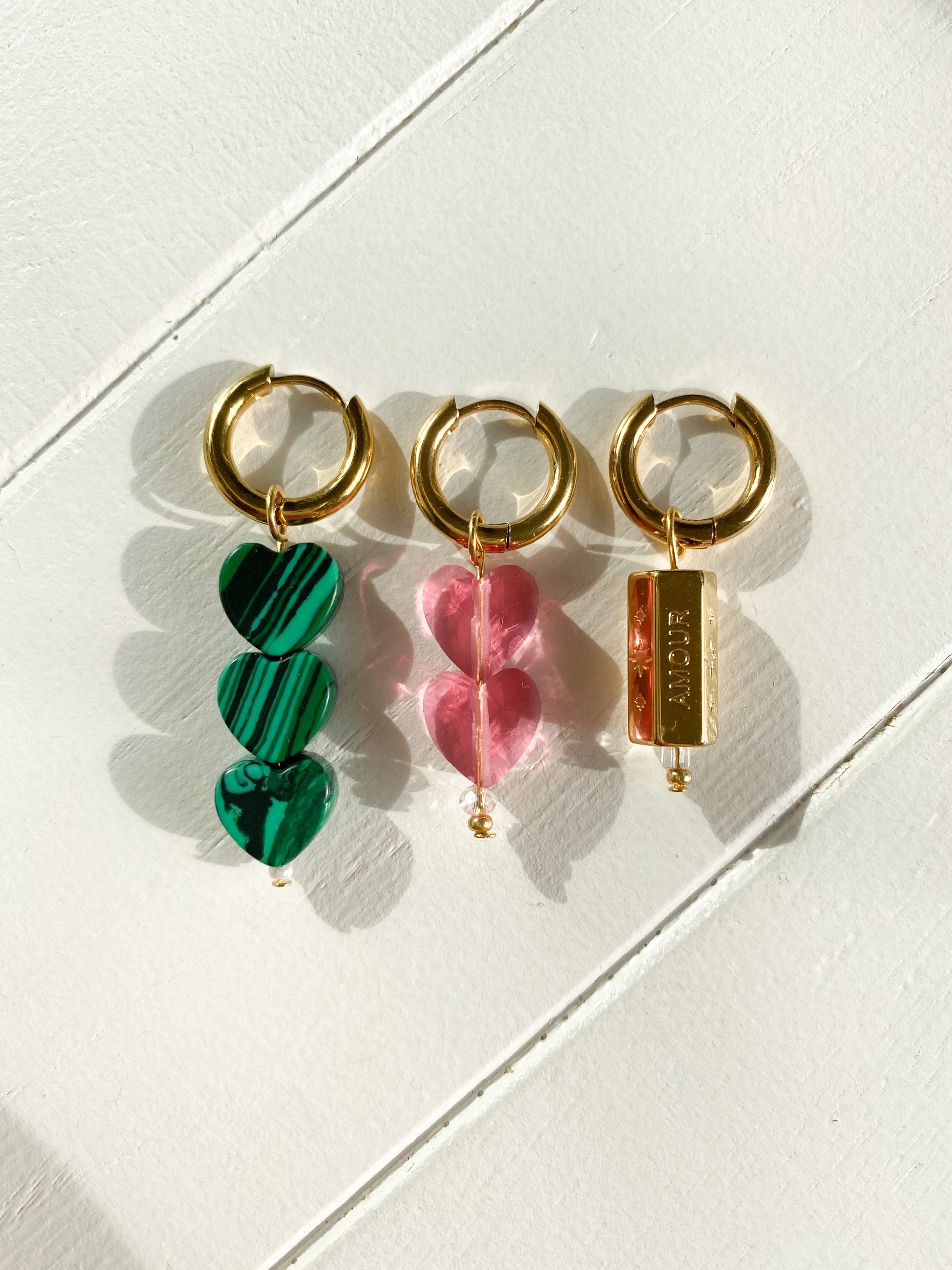 Sugar Hearts Oorbel Green