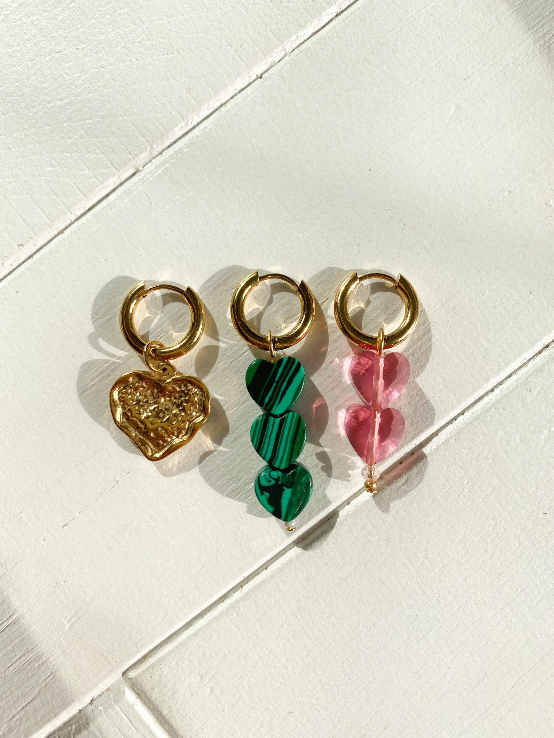 Sugar Hearts Oorbel Green