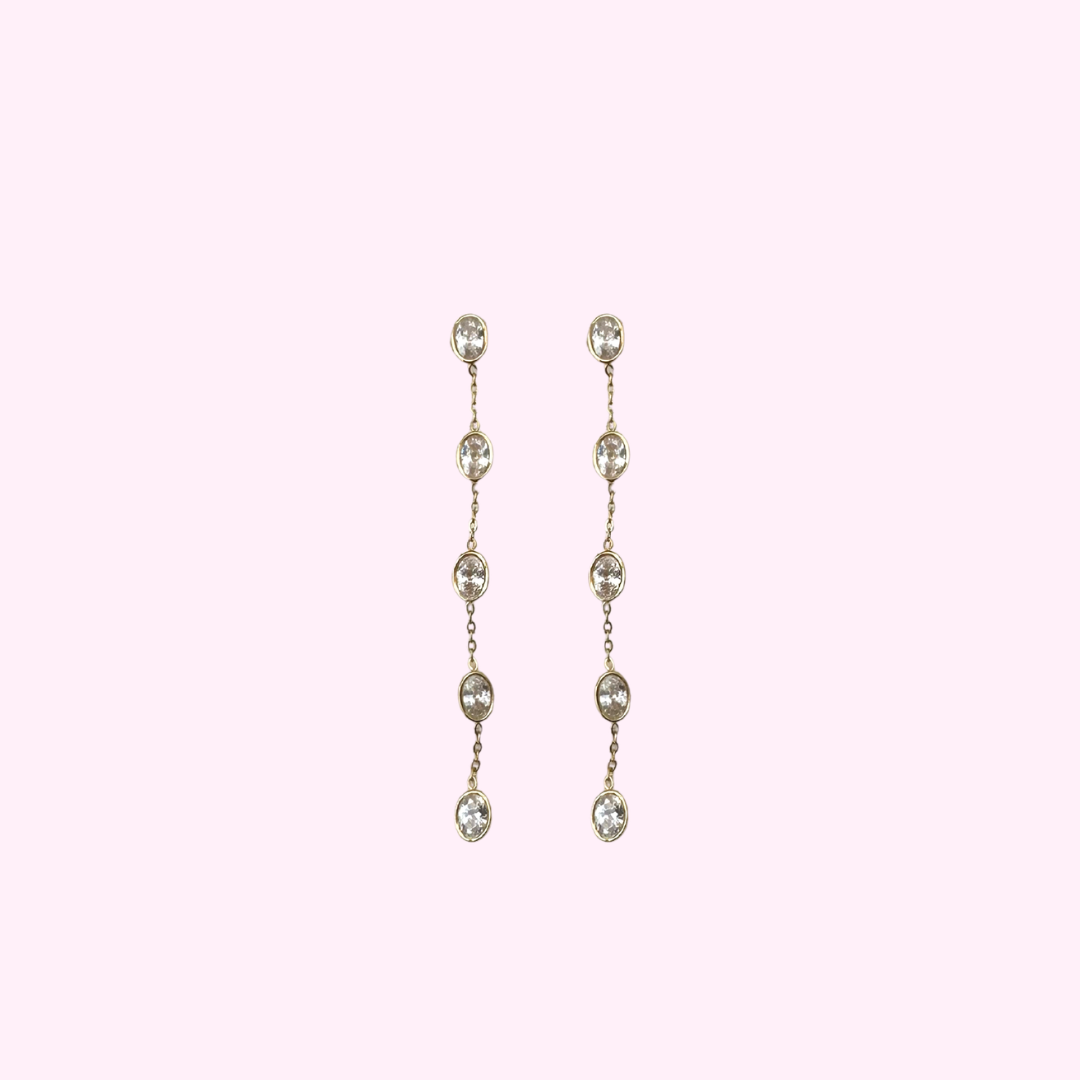 Champagne Clip Oorbellen