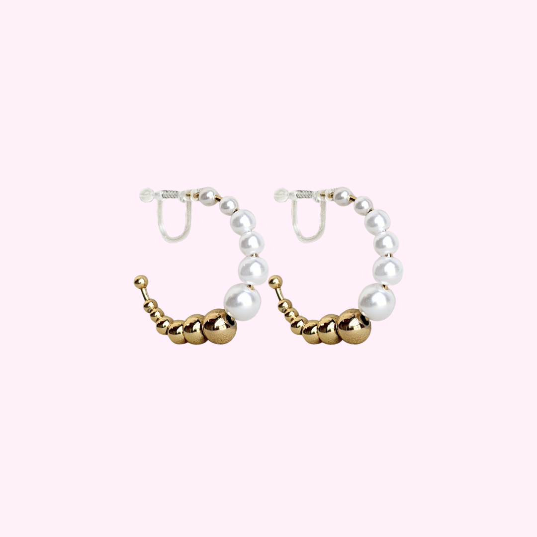 Wild Pearls Clip Oorbellen