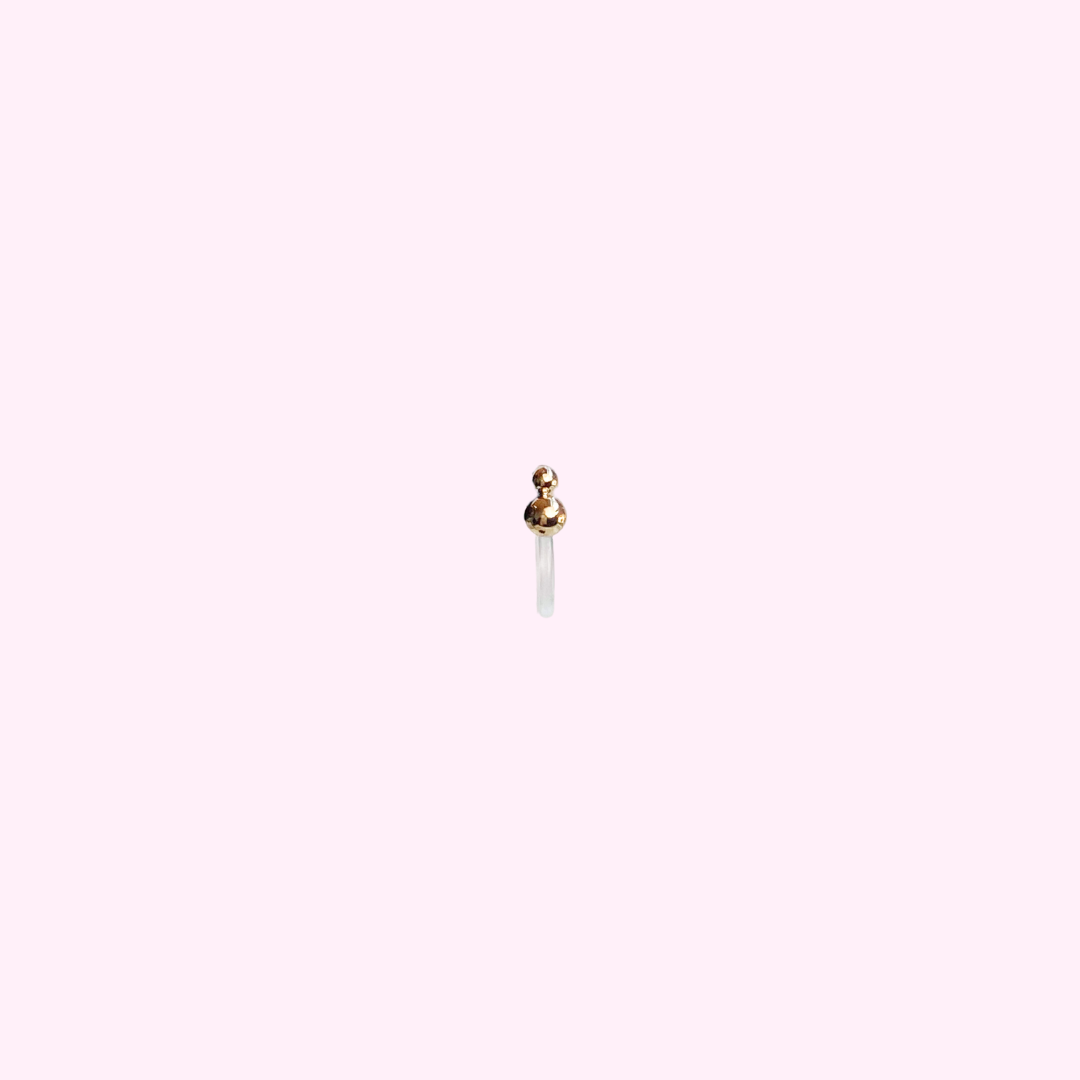 Clip oorbel Double Dots