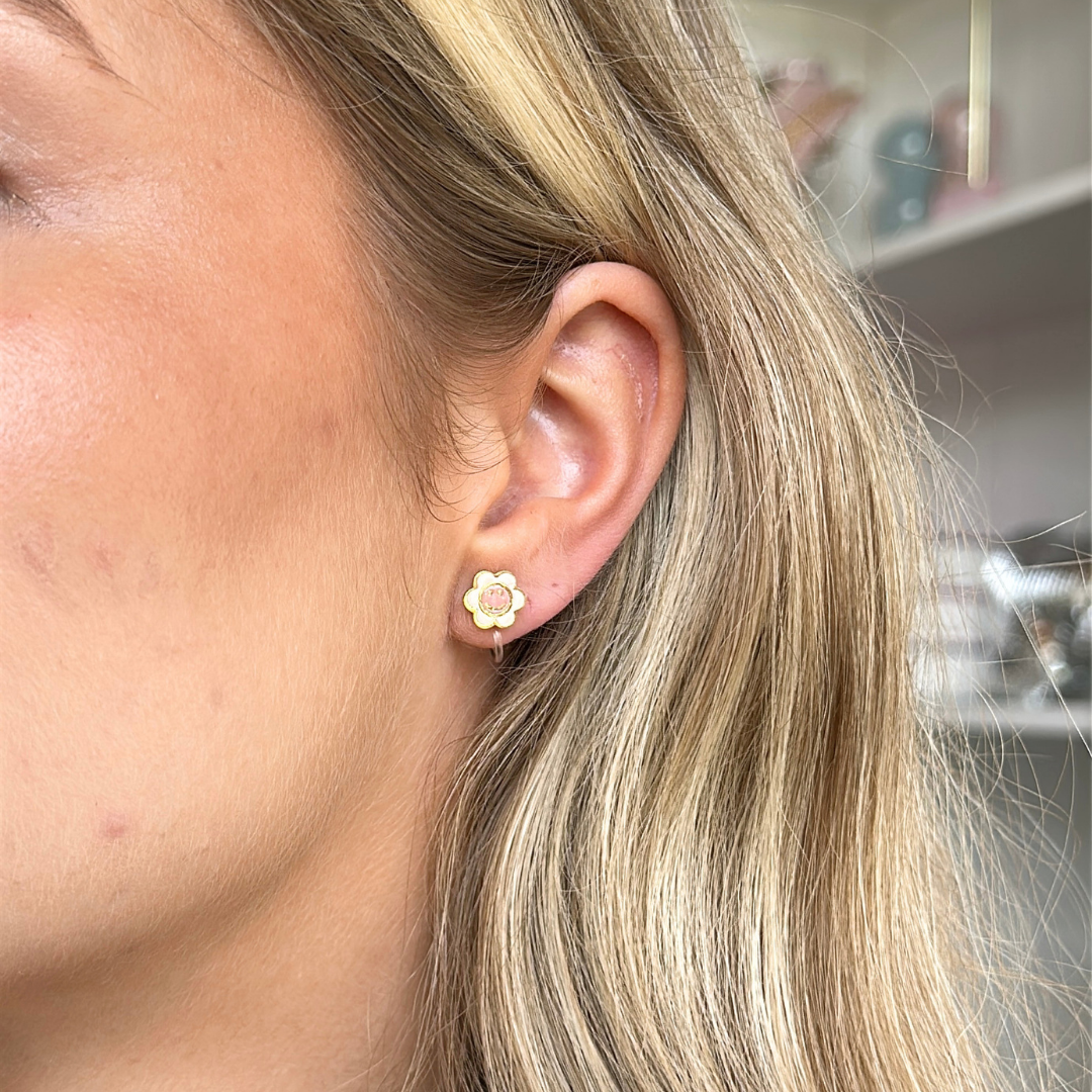 Flower Power Clip Oorbellen