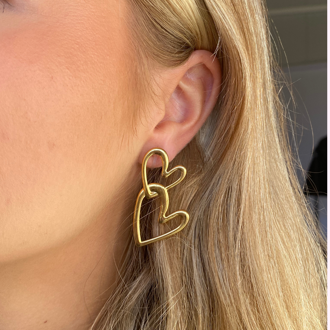 Clip oorbellen Connected Love