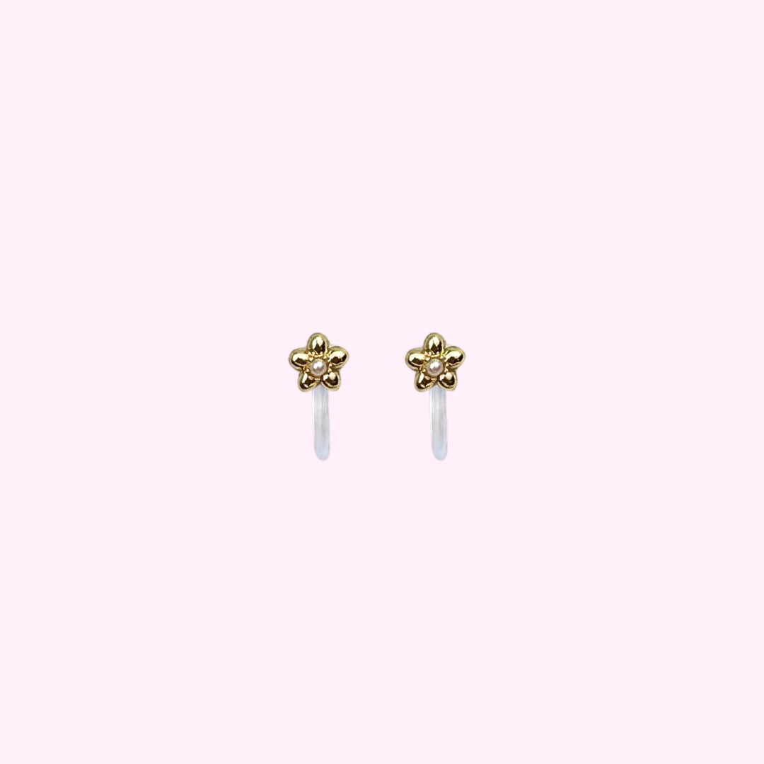 Pearly Daisy Clip Oorbellen