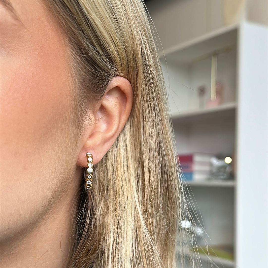 Glitter Hoops Clip Oorbellen