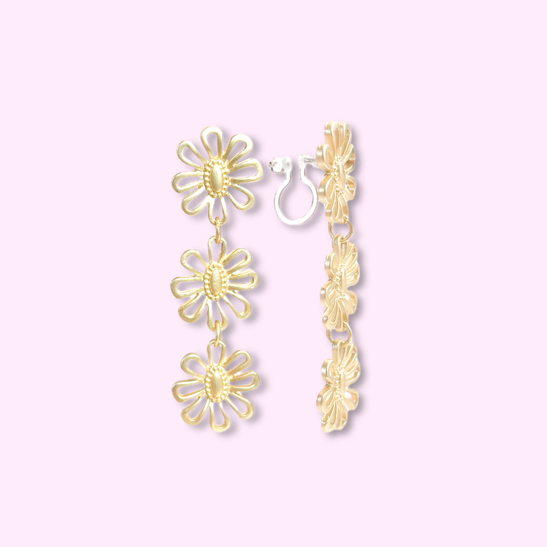 Clip oorbellen Lovely Flowers - Set