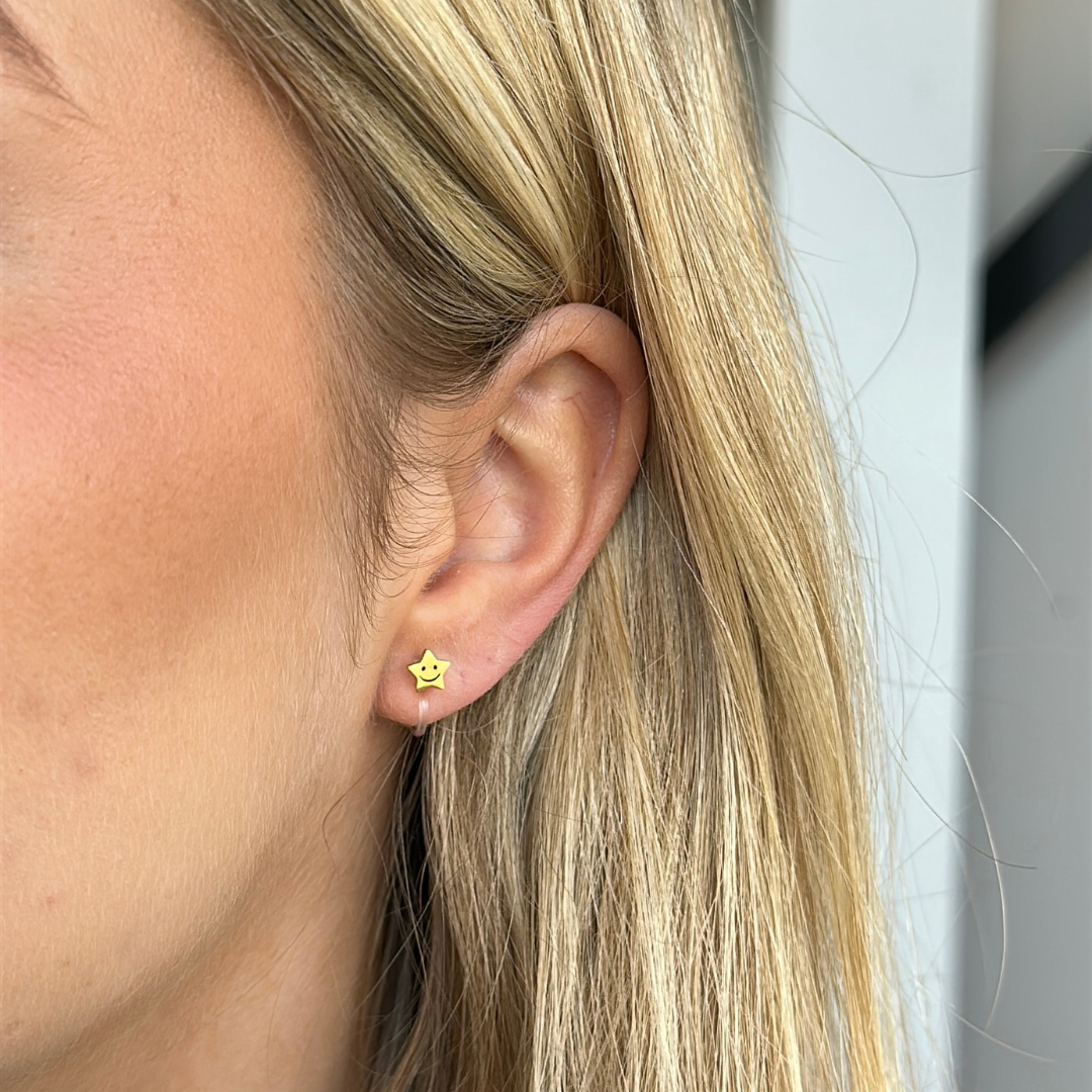 Clip oorbellen Smiling Star