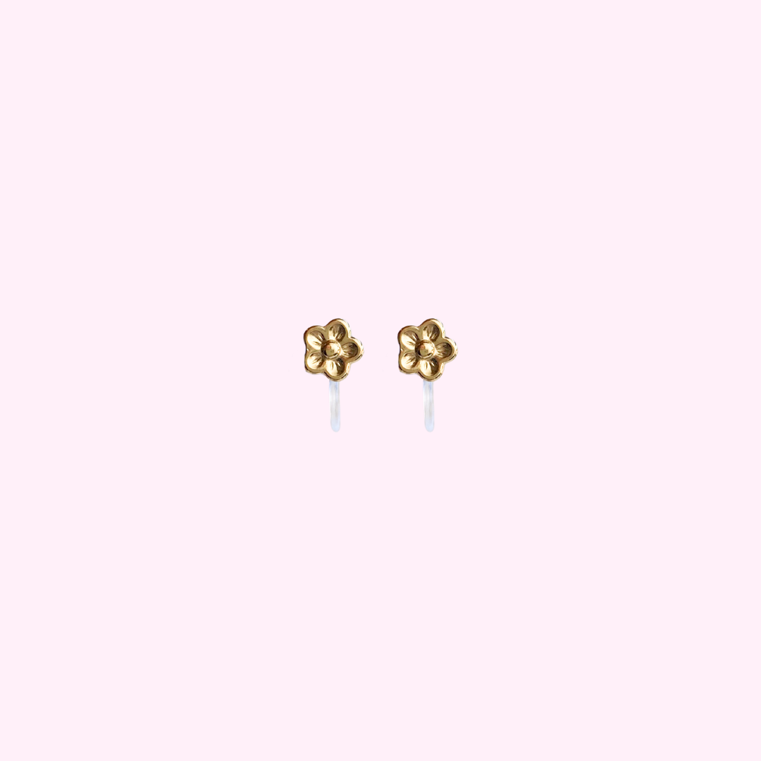 Clip oorbellen Tiny Flower