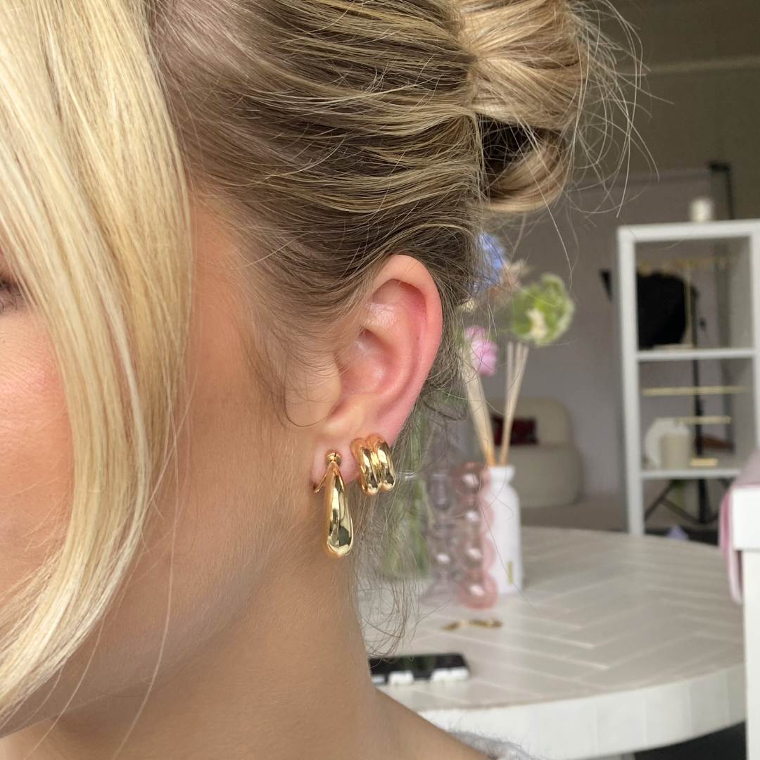 Little Double Hoops Clip Oorbellen